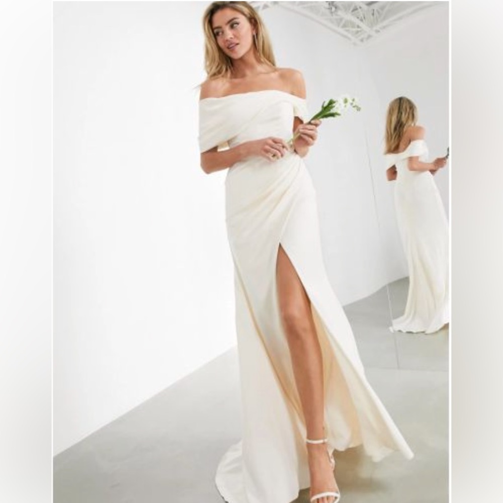 ASOS Beatrice Bardot Bridal Dress Size 6 NWT